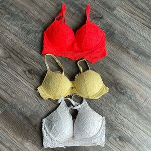 Victoria’s Secret PINK Lace Bralettes 3-pack